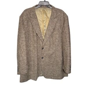 Ibiza Seville Wool Blend Men's Blazer Brown Size 46R Office‎ Career Party